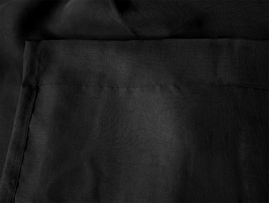 Sheer Voile Curtains 548cm wide 230cm Drop+30 Hooks Pinch Pleat New, Black โ image 4