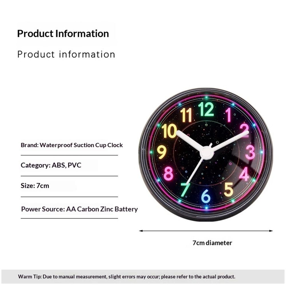 2 pack Waterproof Bathroom Shower Clock with Large Suction Cup - Silent, Water Proof, Battery Operated Wall Clock for Toilet, Kitchen, Bedroom (Black,Battery — image 3