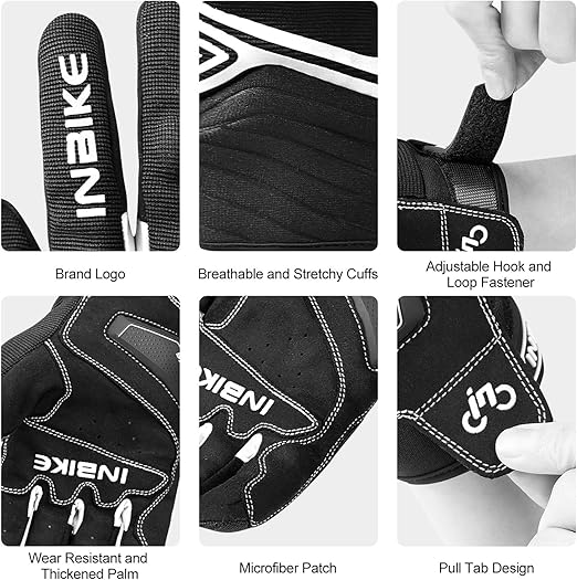 Breathable Mesh Motorcycle Gloves Touchscreen with TPR Palm Pad Hard Knuckle-White-XLarge โ image 2