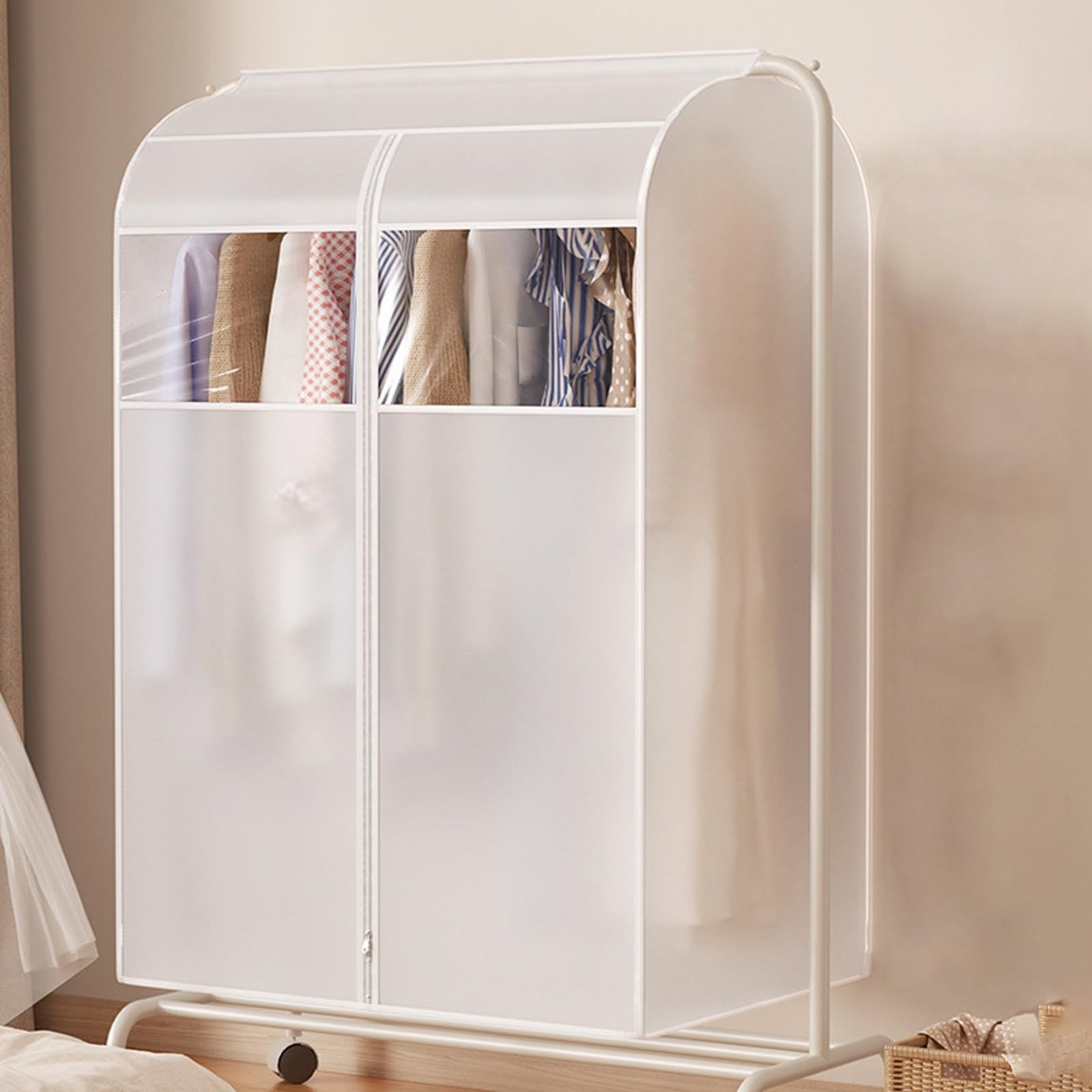 Clothes Storage Bags with Zipper Visual Window Transparent Garment Bags,Suit Bags for Closet Storage and Travel(Size: 80 × 60 × 90cm) — image 2