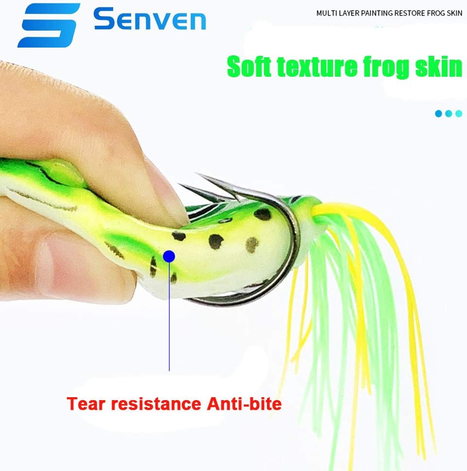 5 pcs Crank Frog Frog, Soft Fishing Lure 3D Eye Frog Lure and, ZQKLA โ image 2