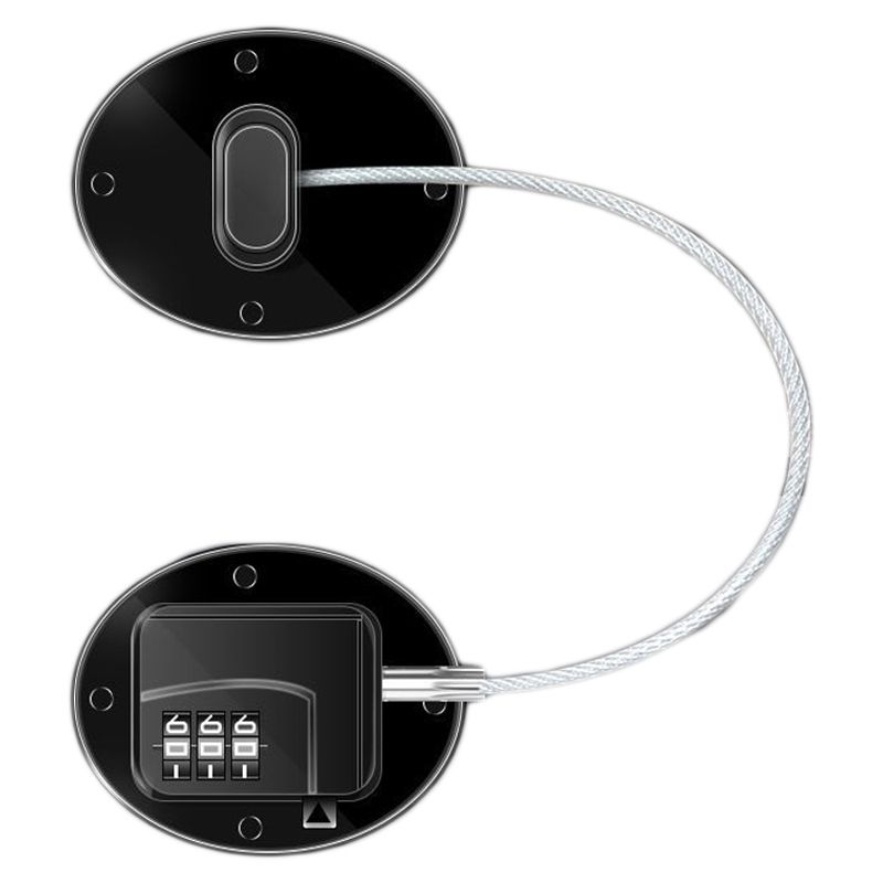 Refrigerator Lock Combination Design Strong Metal ABS Multifunction Freezer Lock for Cabinet Window Door FQ1 Black — image 4