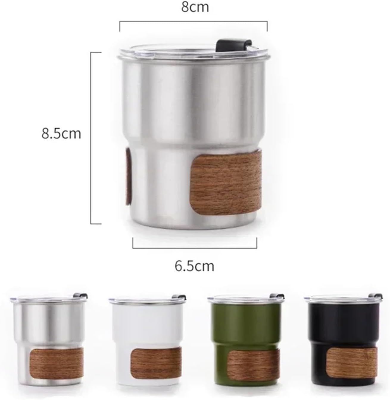 304 Stainless Steel Portable Coffee Pot - with Handle and Lid - Insulated - Suitable for Outdoor Camping - 300 ml - Stackable Design — image 5