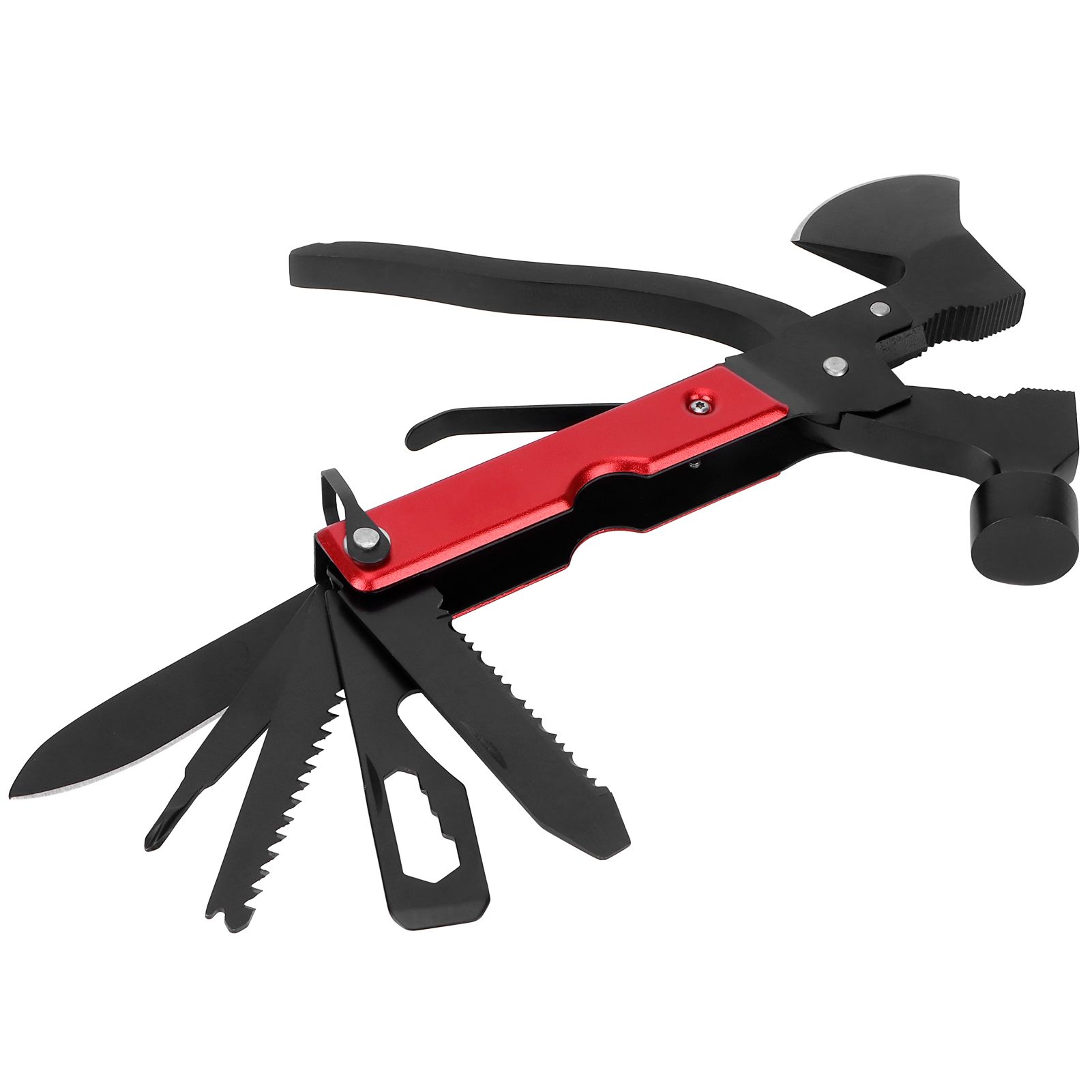 15In1 Axe Hammer MultiFunctional Camping Survival Screwdrivers Pliers Bottle Opener(Red ) โ image 4