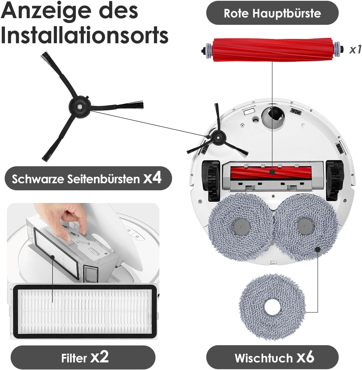 INF Roborock Qrevo S/Qrevo Pro/Qrevo MaxV Robot Vacuum Cleaner Accessories — image 3