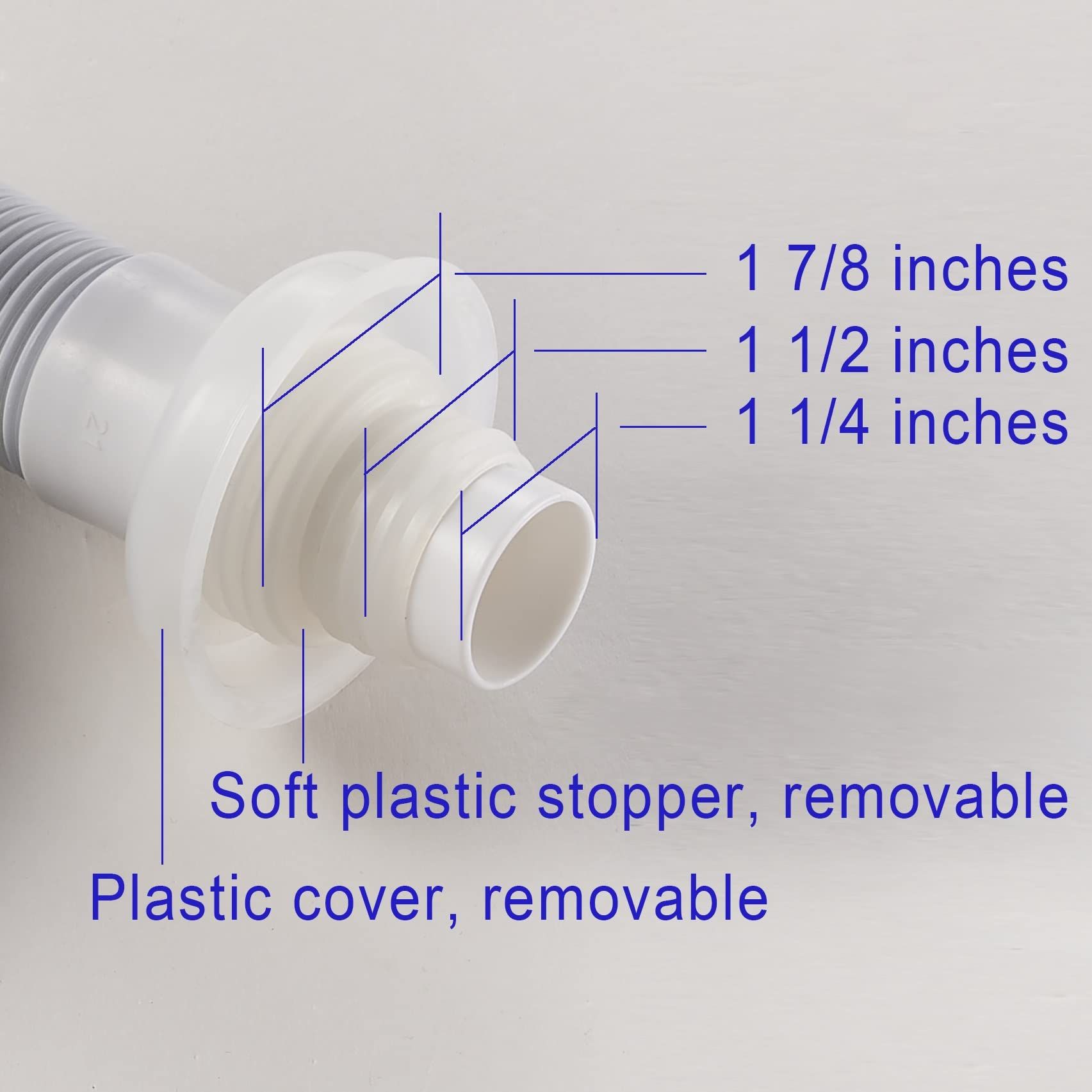 1-1/4 Inch Anti-Odor Expandable Flexible Universal Sink Drain Pipe Wash Basin S Tube Down Tube P Trap Tubing (1 1/4 B) — image 2