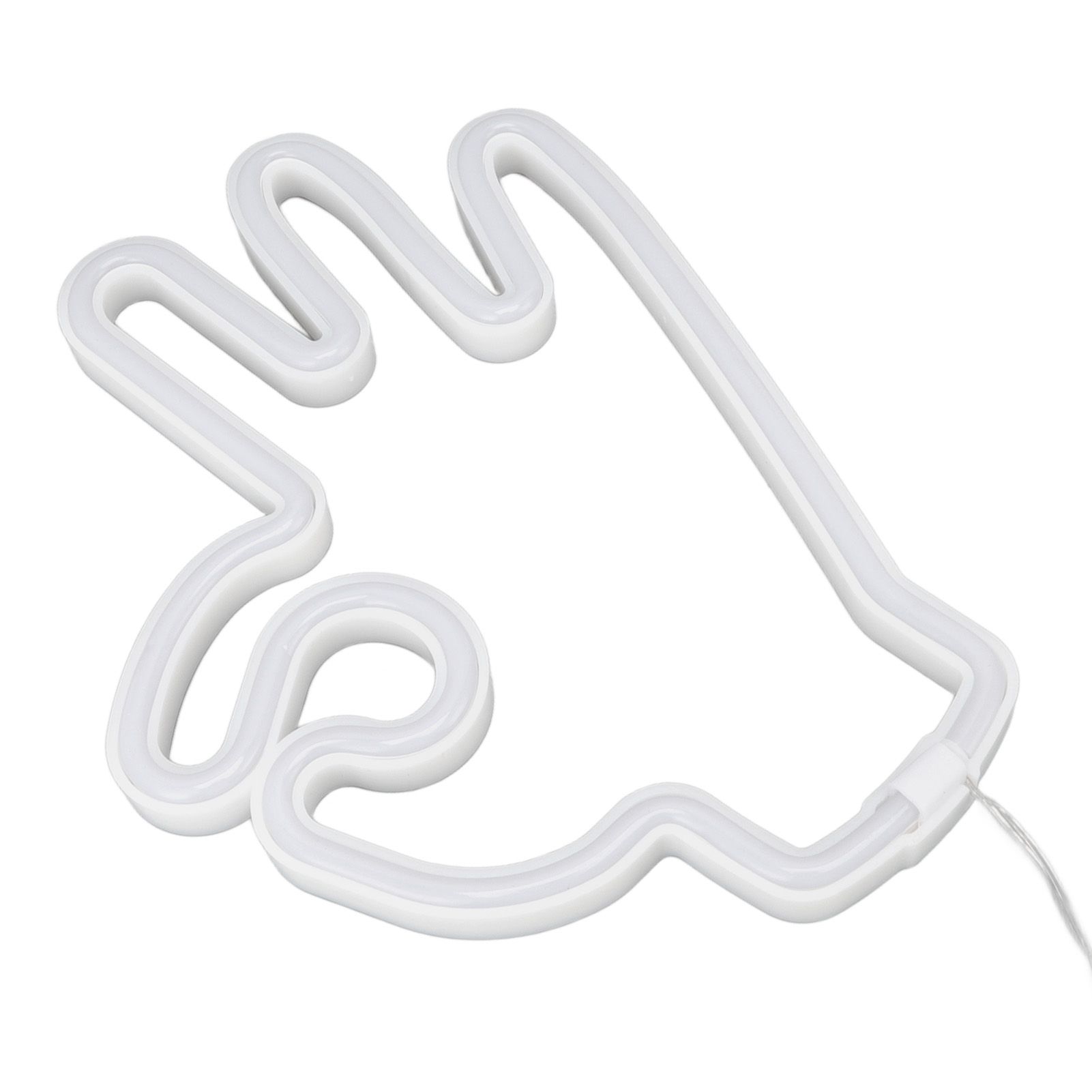 Hand Finger Neon Light OK Shaped LED Neon Sign Battery USB and Battery Powered Wall Decor Light for Home Bedroom — image 4