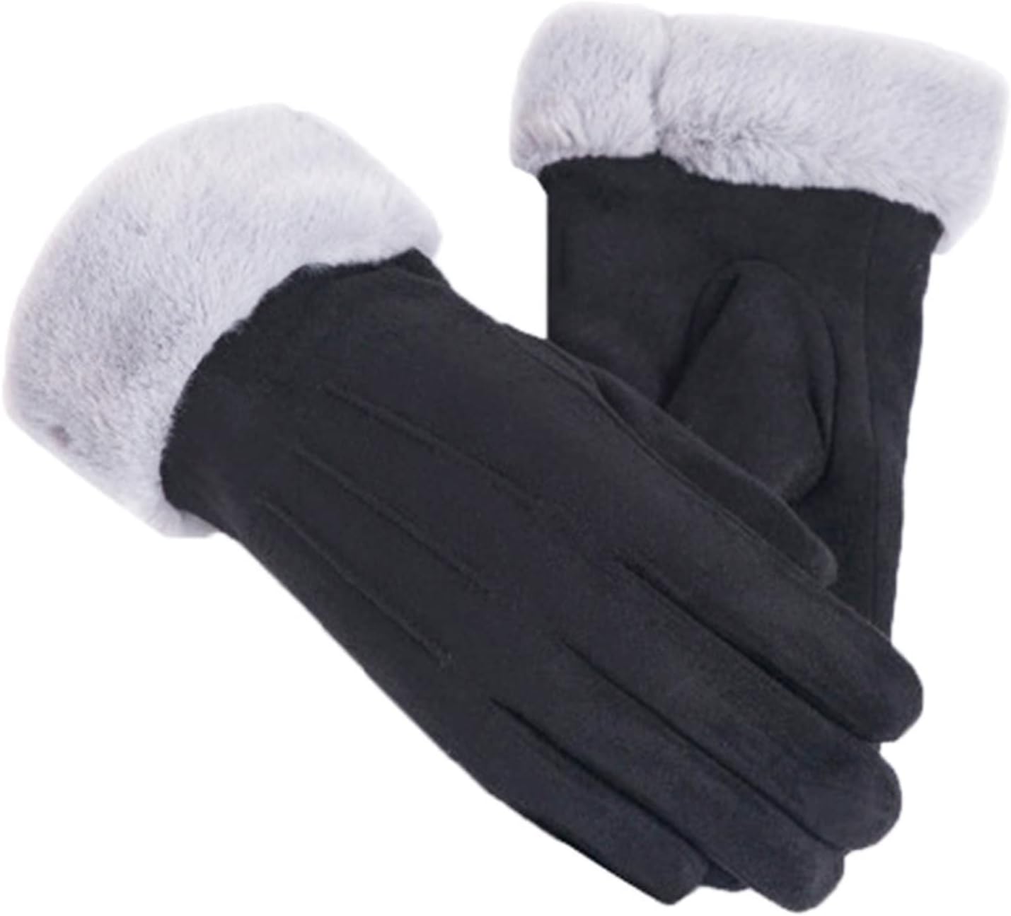Winter Touch Screen with Soft Velvet Lining, Stylish Faux Suede Leather & Polyester Design for Women