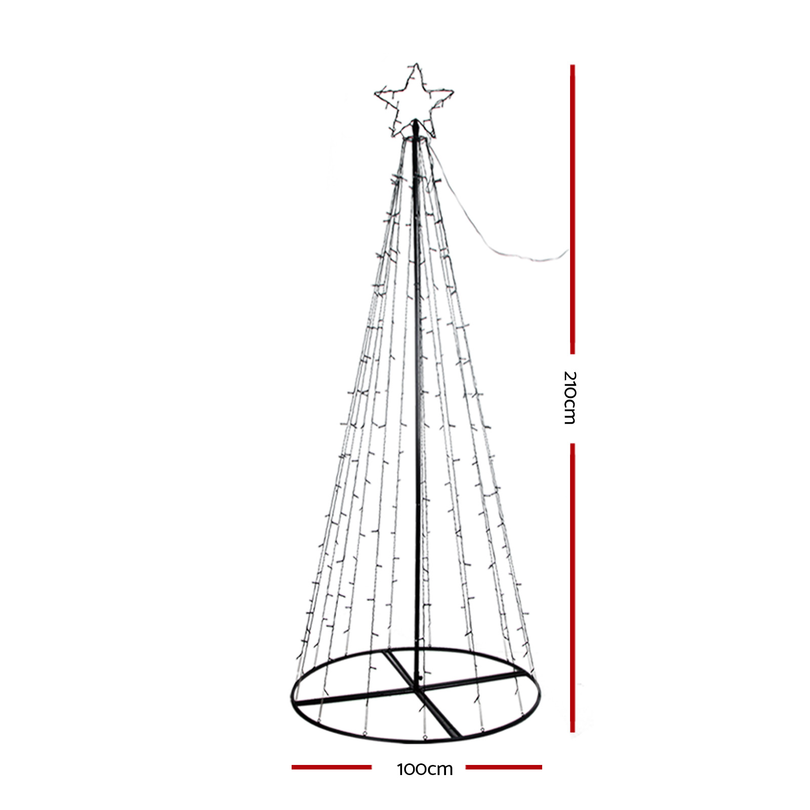 2.1M Christmas Tree 264 LED Solar Jingle Jollys โ image 2
