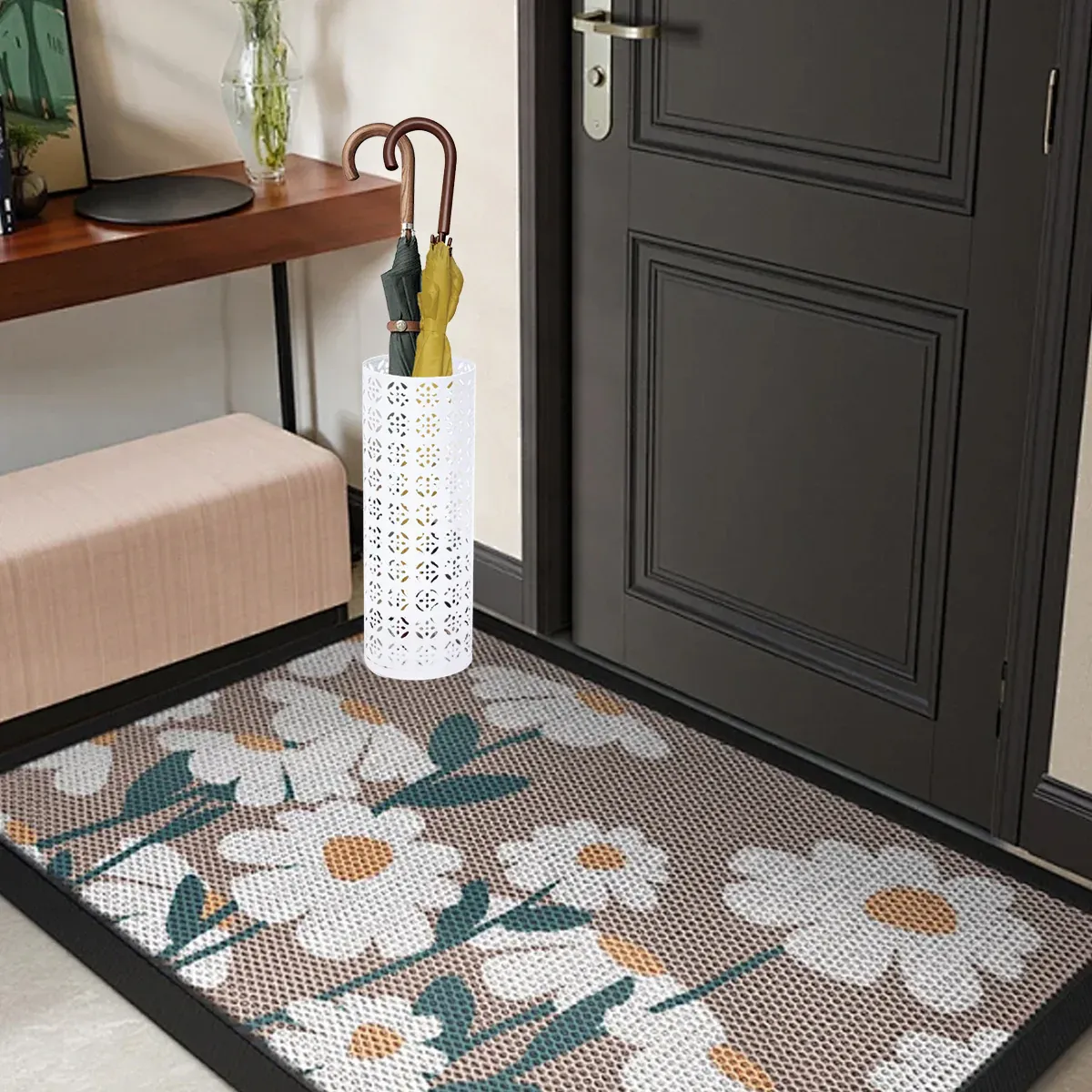 Metal Umbrella Stand Multifunctional Storage Bucket Lobby Organizer Flower Tube โ image 6