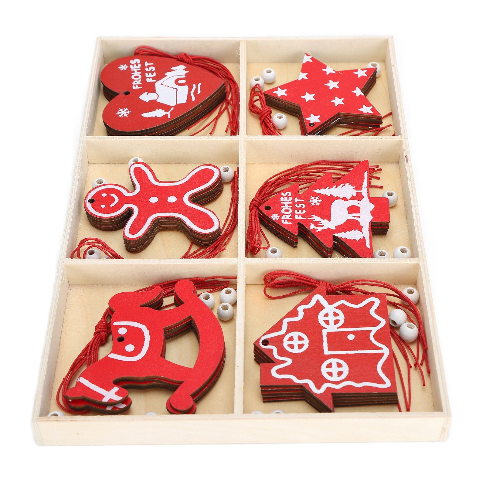 Wooden Hanging Ornaments DIY Christmas Tree Decorative Pendants Decoration AccessoriesJM02033 — image 2