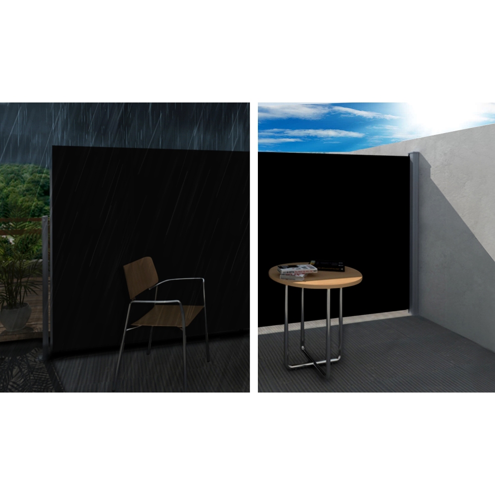 Instahut Side Awning Sun Shade Outdoor Retractable Privacy Screen 2X3M Black โ image 4