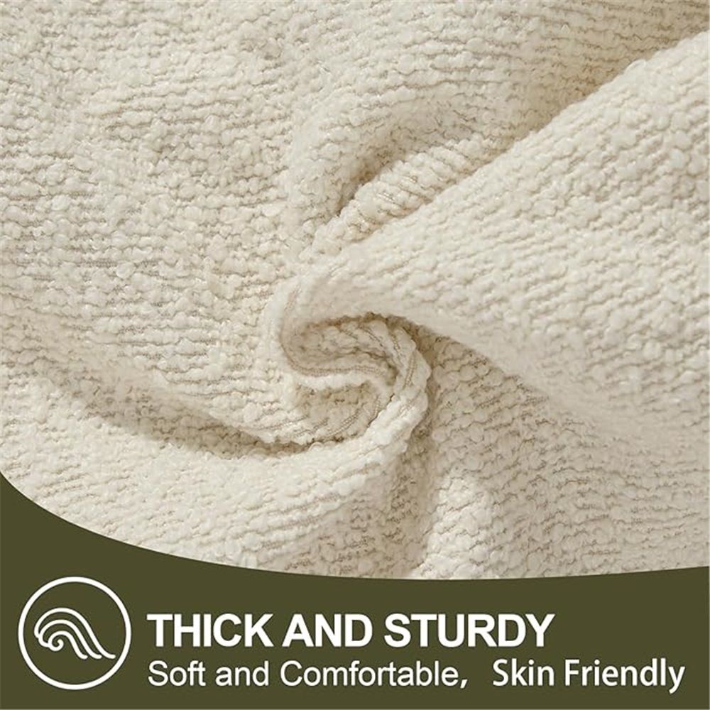 Throw Pillow Covers Decorative 45*45cm Pack of 2 Cotton Thread Stitching Edges Solid Dyed Soft Chenille Cushion Cases for Couch Sofa Bed Living Room Farmhouse — image 5