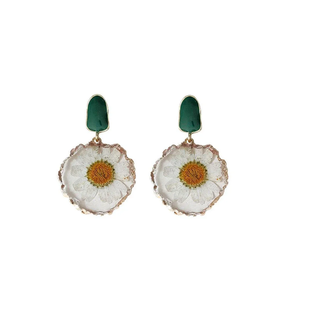 Elegant Handmade Earring Real Dried Flowers High-Grade Fashion Jewelry — image 2