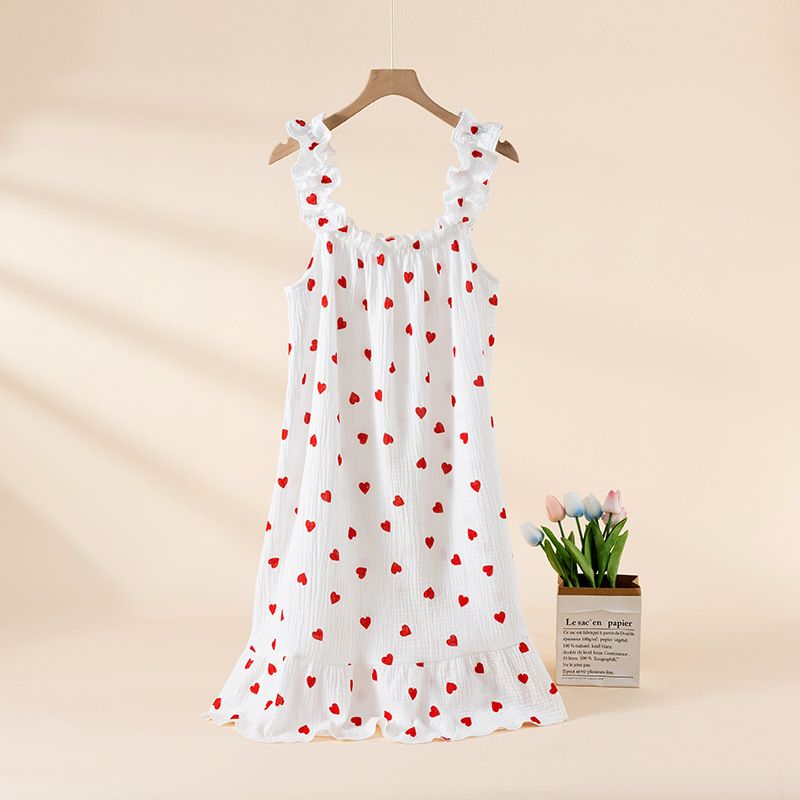 Garmina Women Cotton Sling Nightdress Long Summer White sling โ image 6