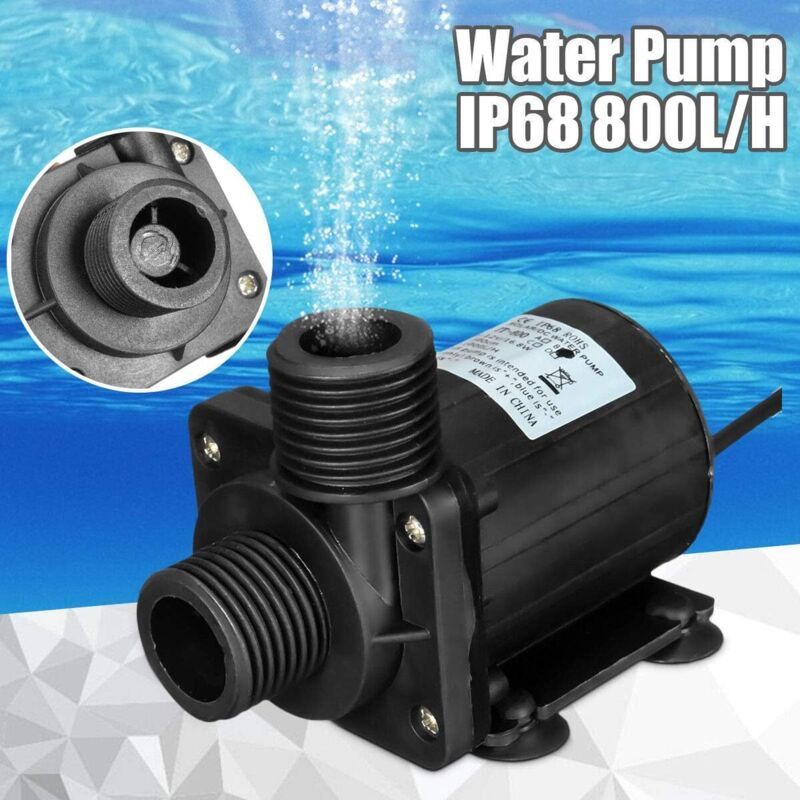 DC 12V Brushless Submersible Water Pump for Fountain Pool Solar Circulation, 800L per Hour 5M Lift — image 3