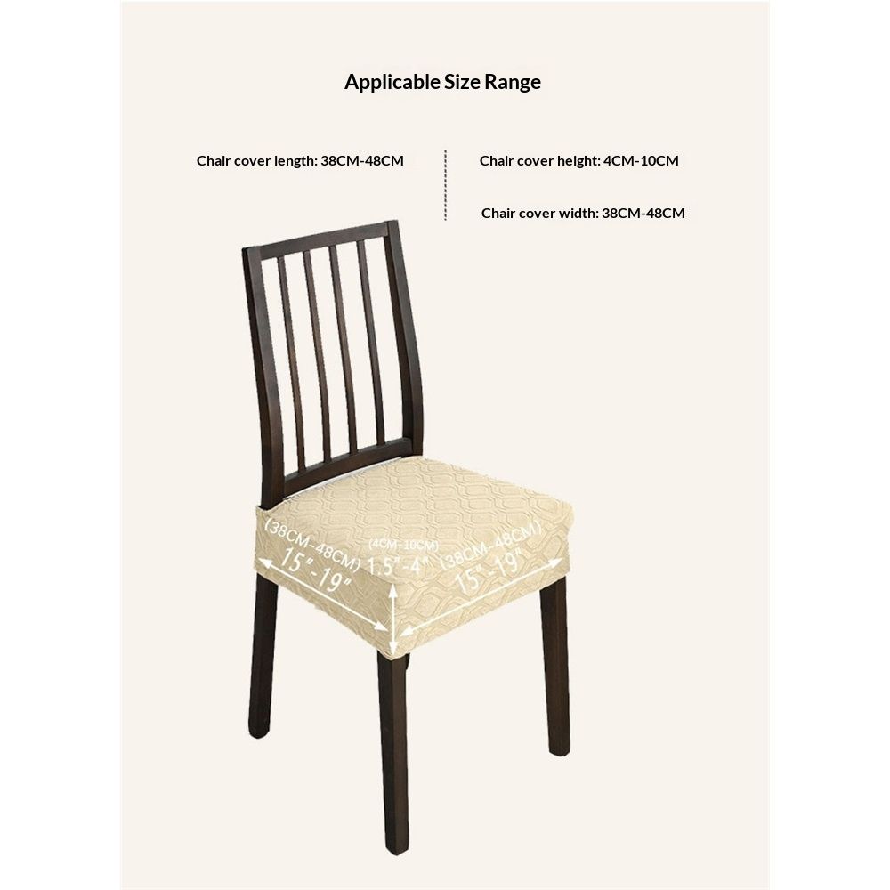 Stretch Dining Chair Seat Covers Set of 4, Soft Removable Washable Seat Covers for Dining Chairs, Dining Room Seat Cover Protector ( Beige) โ image 5