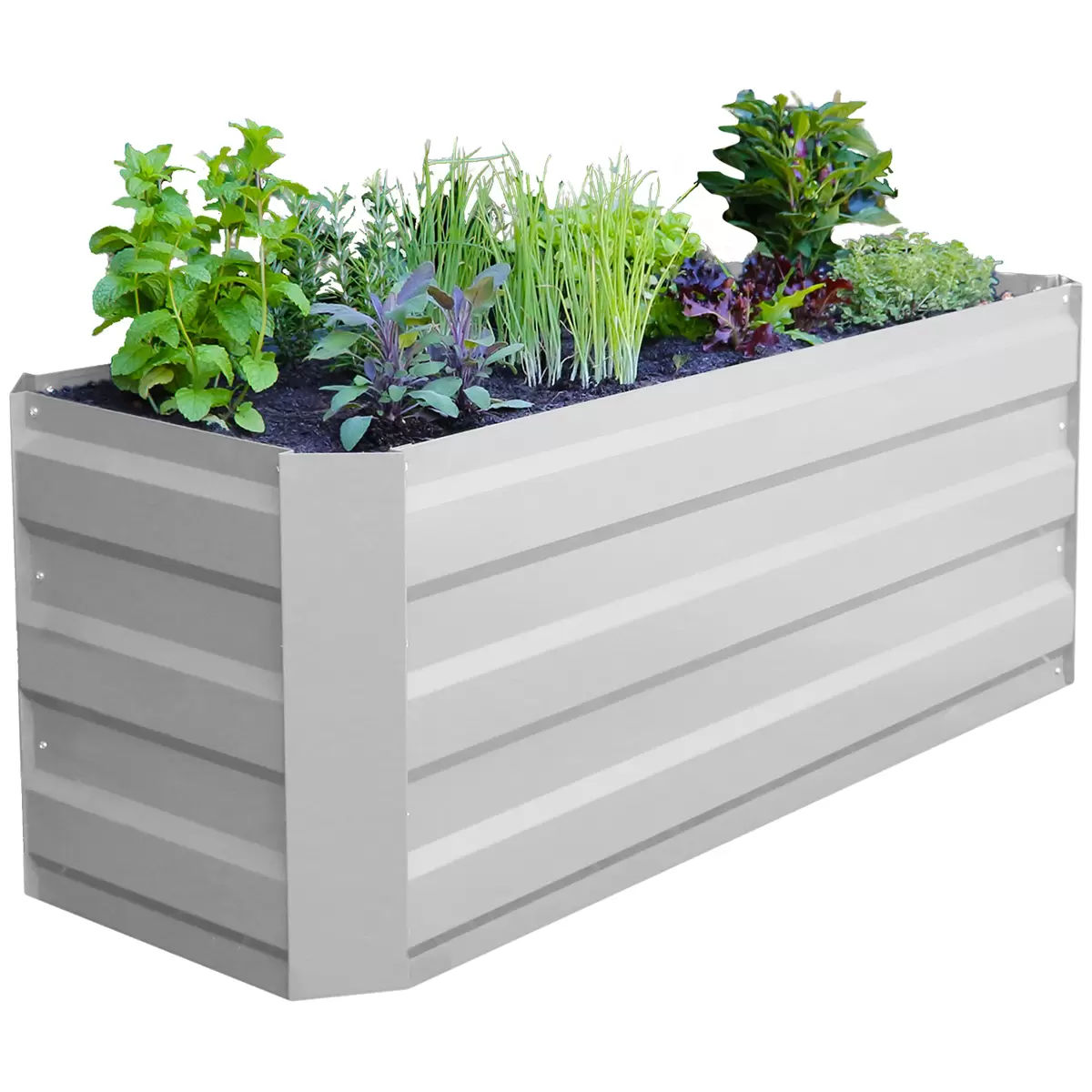Slimline Garden Bed 120 × 45 × 45cm White