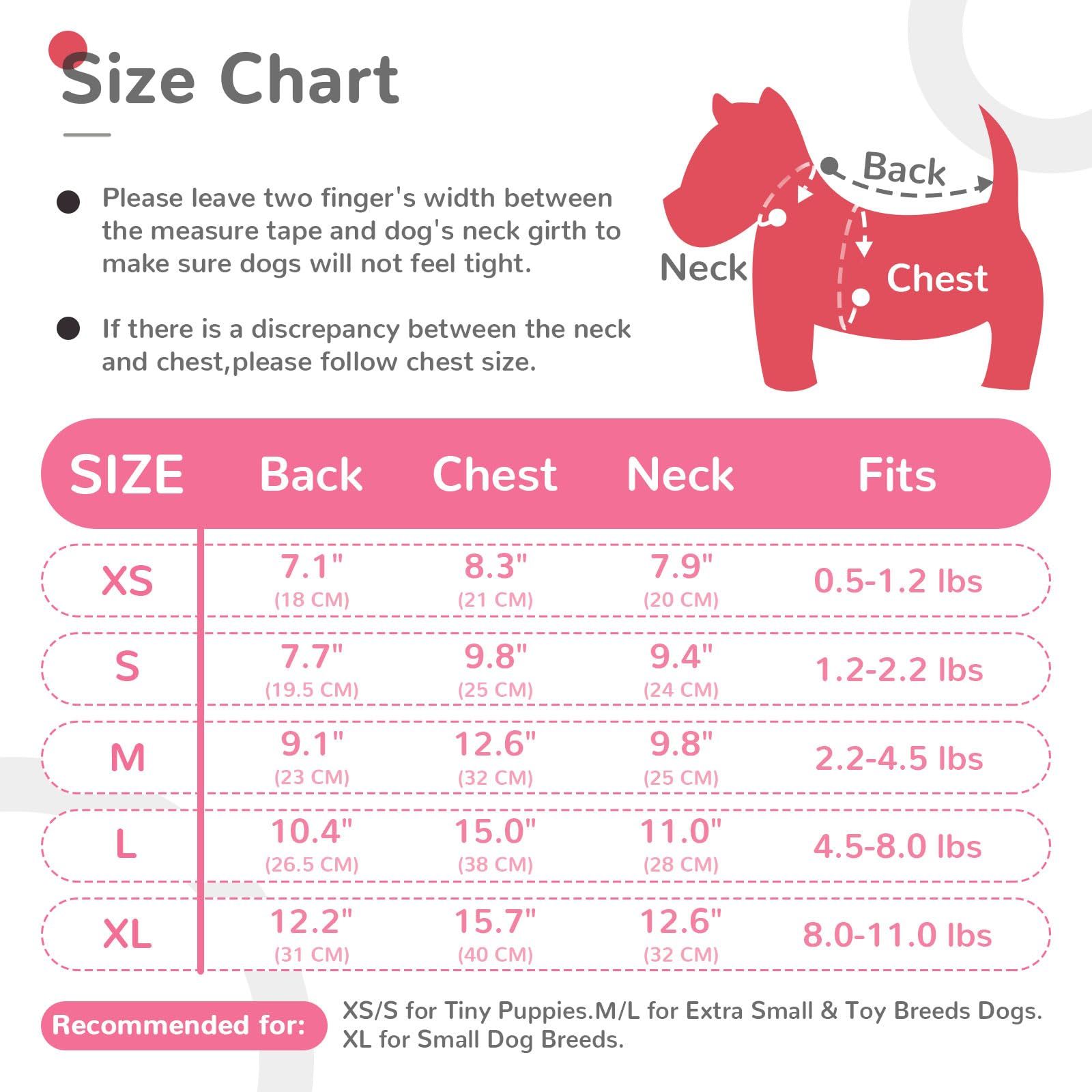 2 Pieces Stripe Dog Shirts Breathable T-Shirts for Small Dogs Cats Girl Boy Puppy Sweatshirt for Poodle Teacup (Pink+Red,Medium) — image 2