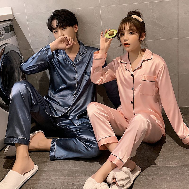 Plus Size Polyester Long Sleeve Sleepwear Trousers... 1290 Fog Blue Men's L — image 2