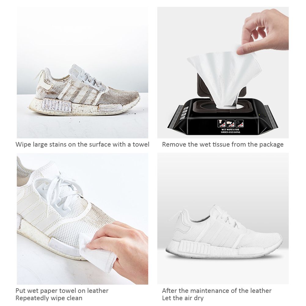 Shoe Cleaning Wipes Disposable Leather Cleaning Wipes Portable Shoe Shine Wipes โ image 5
