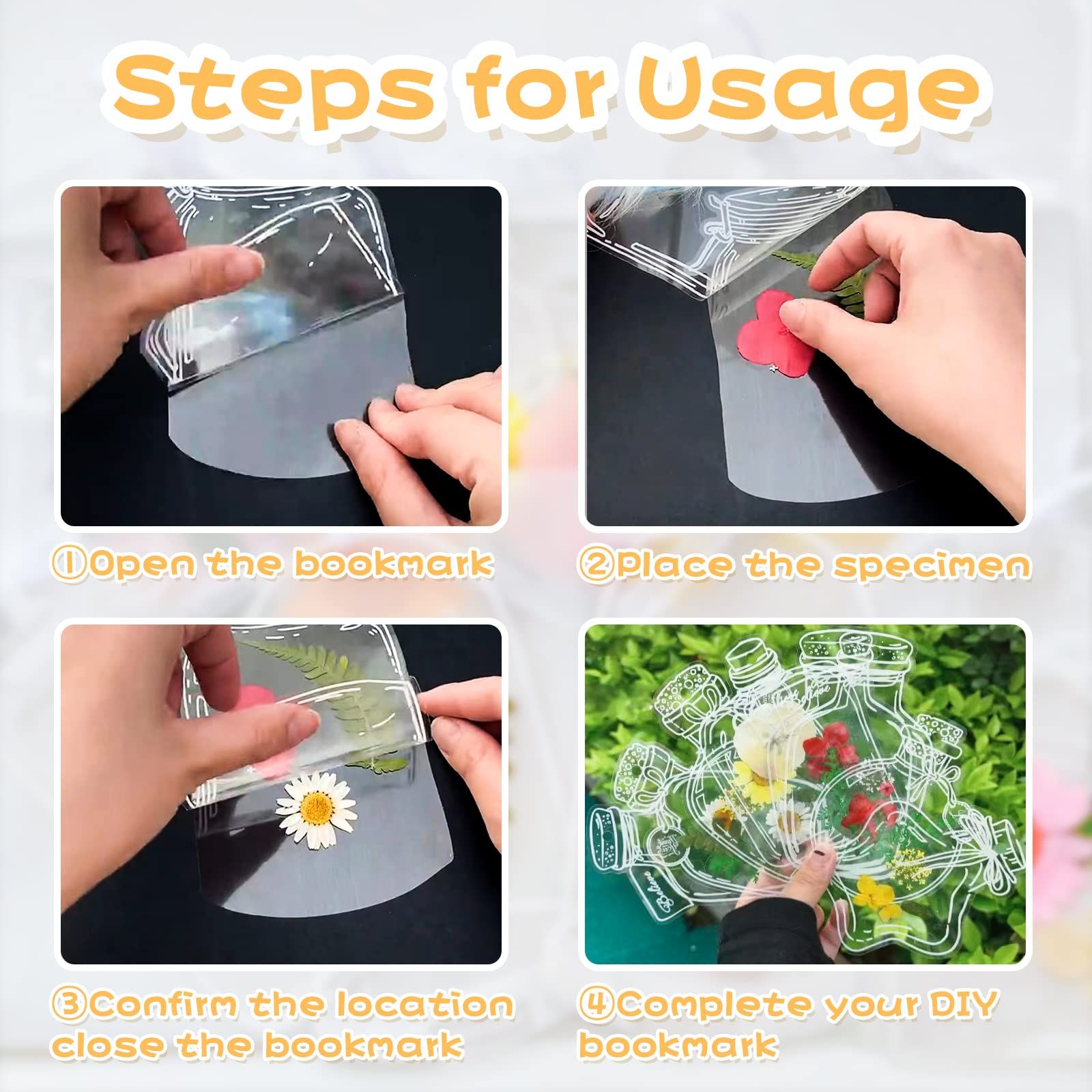 Clear DIY Bookmarks for Dried Flowers — image 3