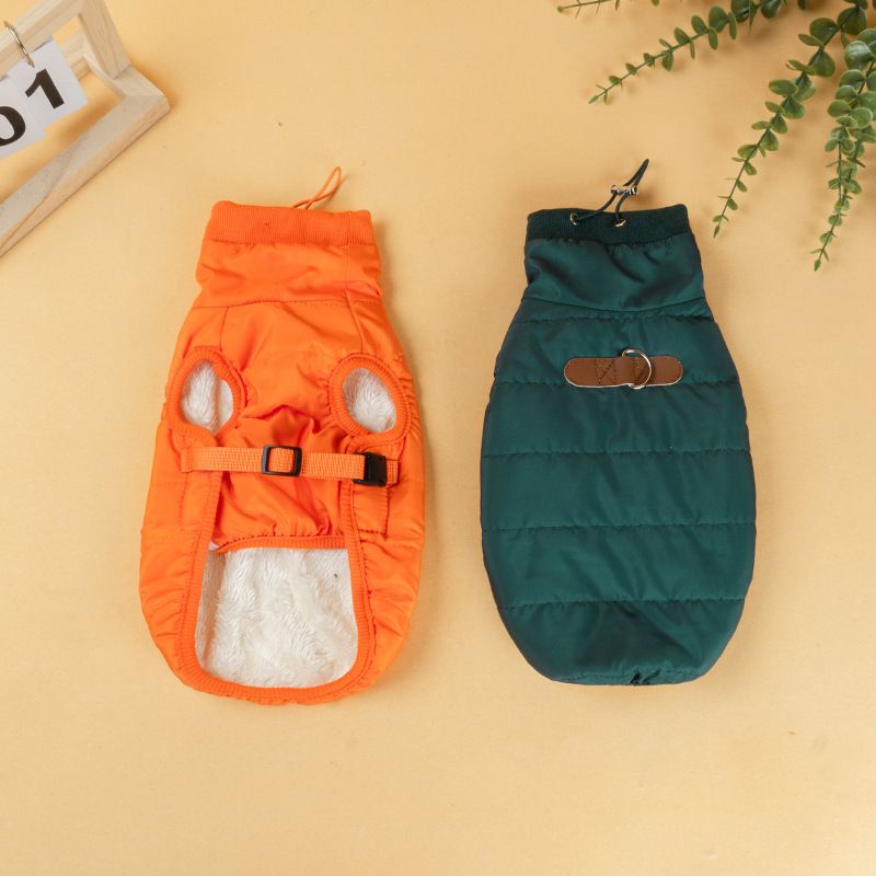 Pet Vest Polyester Warm Coat for Dogs Cats Yellow M — image 5