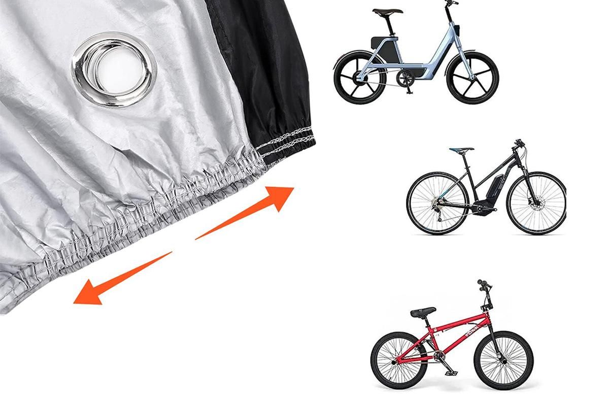 210D Waterproof Bike Cover with Lock Hole for Outdoor Storage - M — image 4