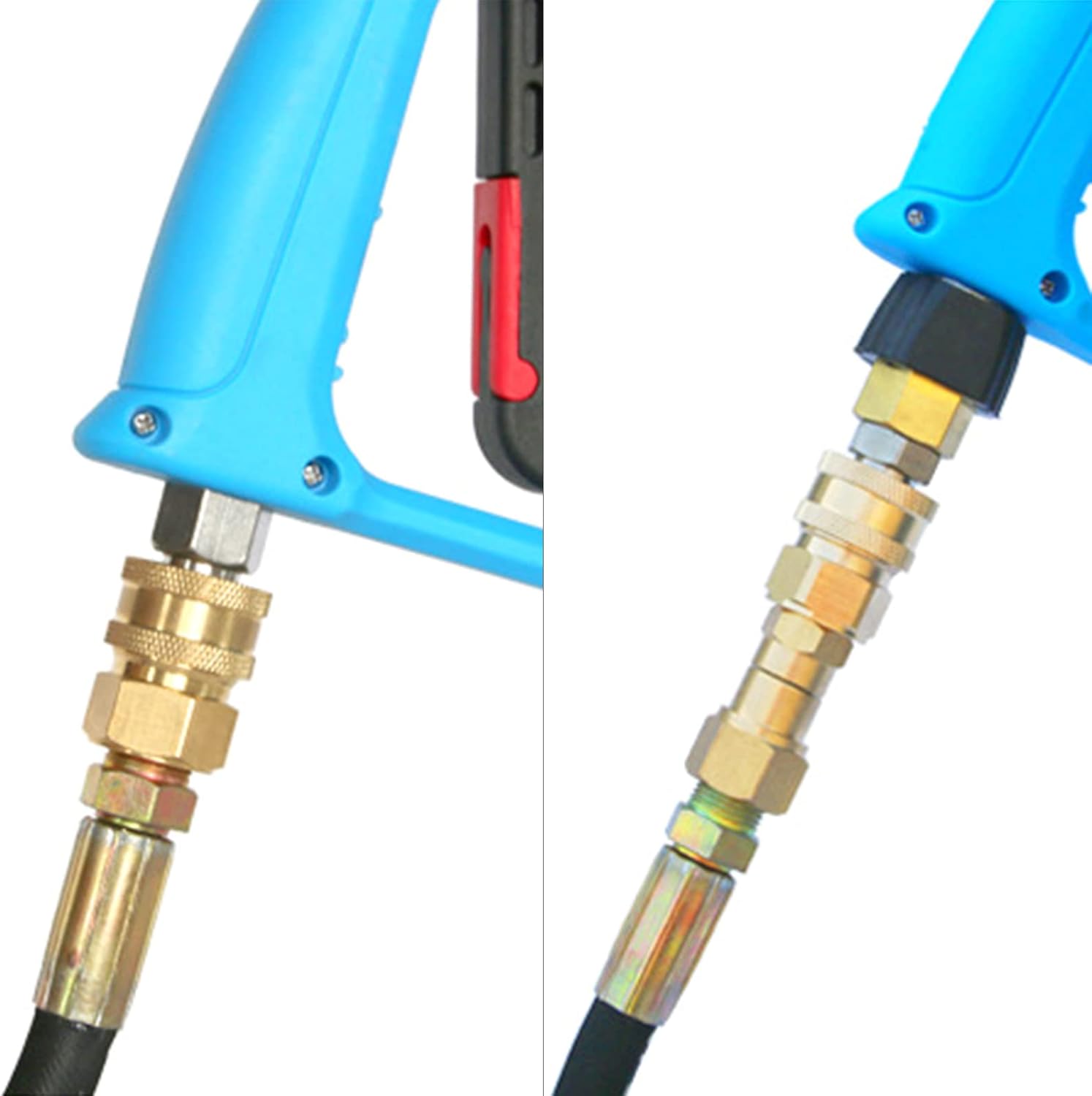 2 Pcs Pressure Washer Adapter 3/8 1/4 Inch Quick Connect Fittings Stainless Steel Pressure Washer Fittings Easy To Use Garden Hose To Pressure Washer โ image 4