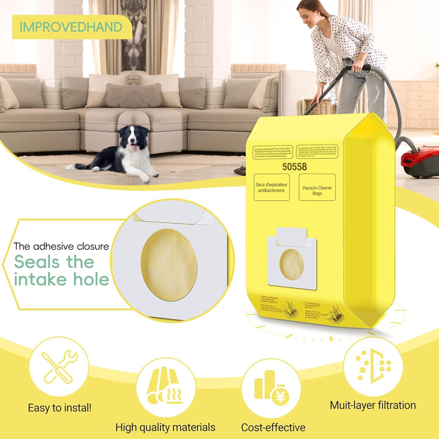 30 Pack Vacuum Cleaner Bags it or Kenmore Canister Type C/Q 5055 50555 50557 50558 and Pana·sonic Type C-5 C-18, 200 Series, 400 Series, 600 Series, 700 — image 4