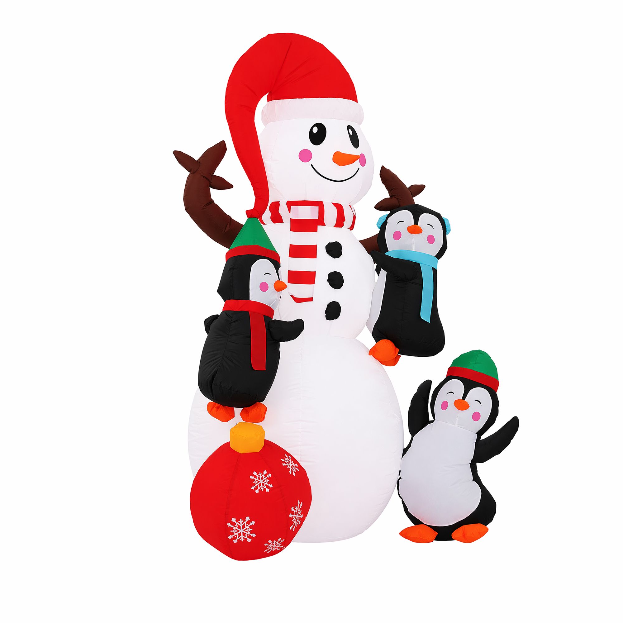 Jingle Jollys Christmas Inflatable Snowman 1.8M Height LED Outdoor Decorations Warm Light โ image 3