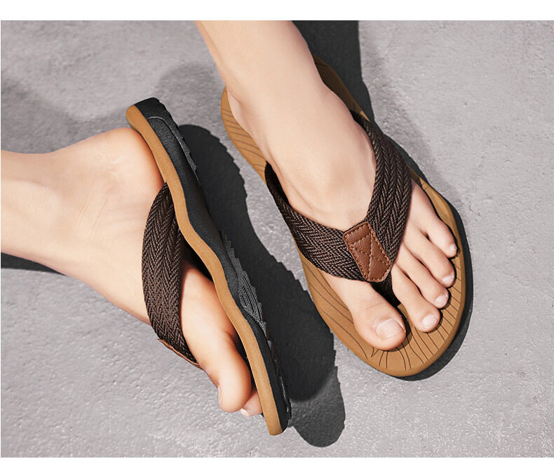 Men's Outdoor Non-Slip Flip Flops, 6 Colors EVA Lightweight Thick-Sole Beach Sandals for Casual & Sports(khaki-40) โ image 3