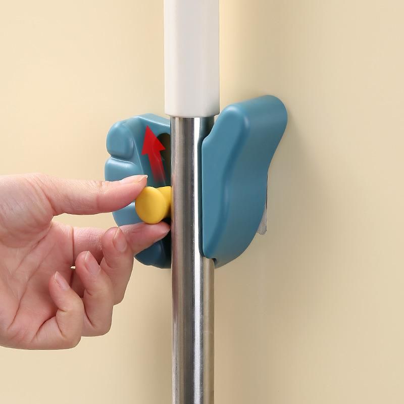 Home Decor Wall Mounted Mop and Broom Holder, Pack Broom & Mop Holder Rack, Wall Storage Organizer,Wall Mounted Gripper — image 5