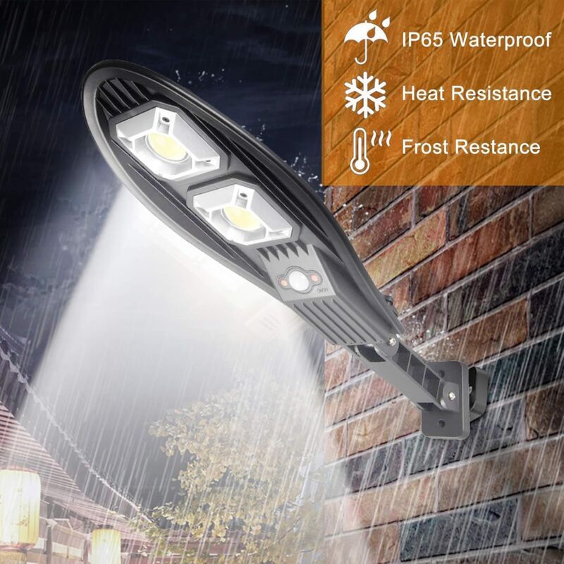 Solar Street Lights Outdoor, 60 LED Motion Sensor Lights Without Remote Control, 3 Sensor Mode, IP65 Waterproof Solar Powered Security Wall Lights — image 2