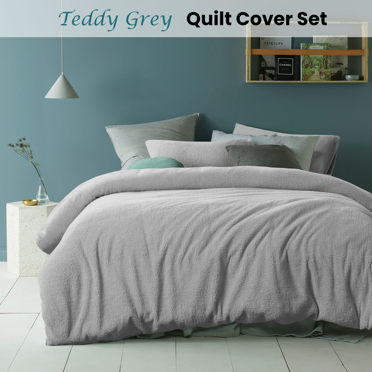 Accessorize Teddy Grey Quilt Cover Set Double โ image 2