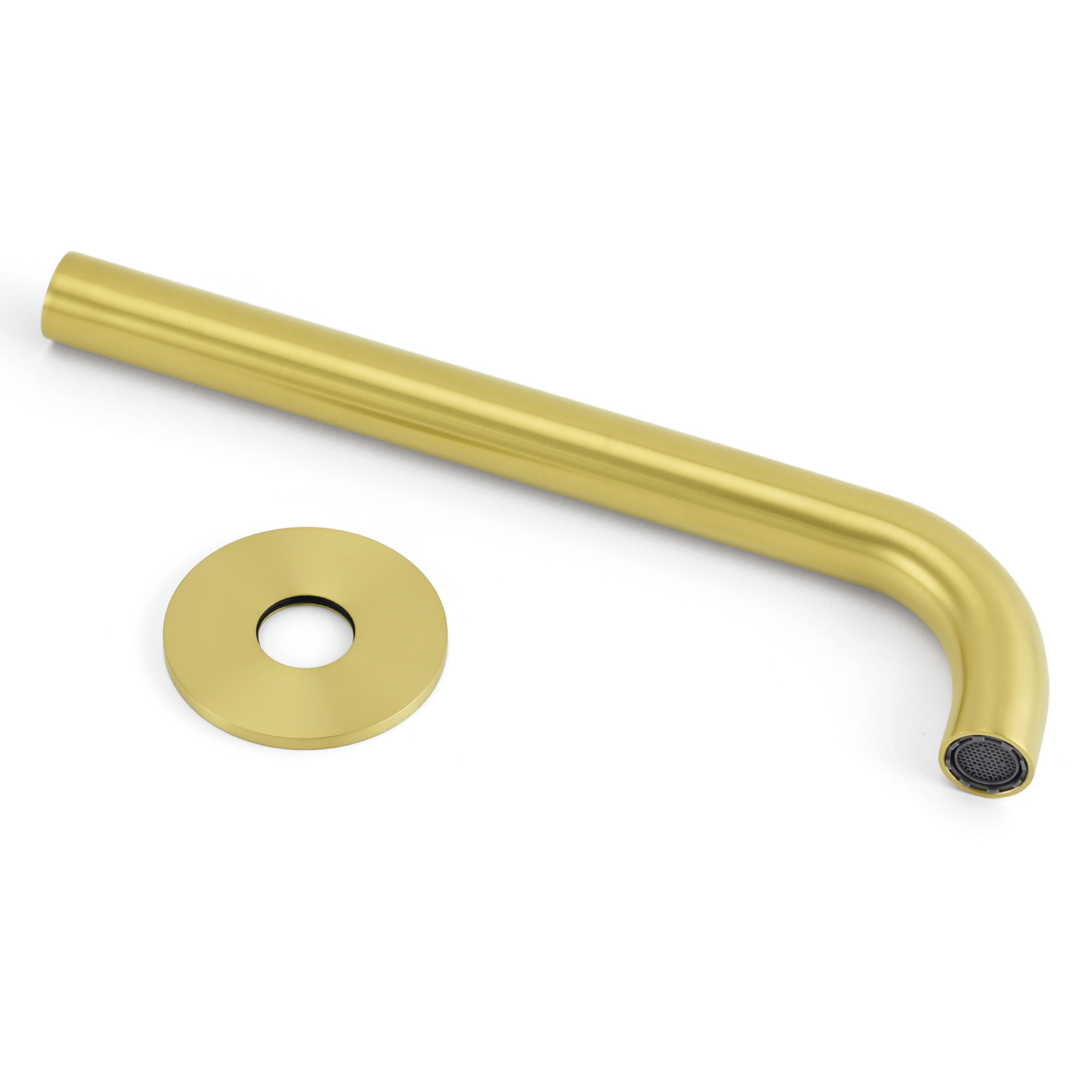 Brushed Gold Round 250mm Spout For Bathroom Tub Wall Mounted Water Filler Outlet โ image 6