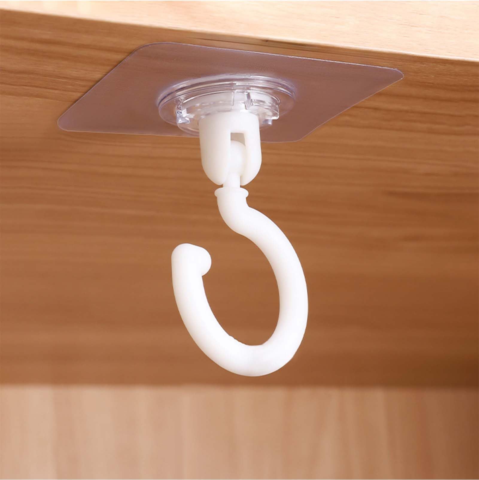 Traceless Wall Adhesive Hook,Rotate 360°Ceiling Adhesive Hook,Waterproof Bathroom Kitchen Heavy Duty Self Adhesive Hooks — image 4
