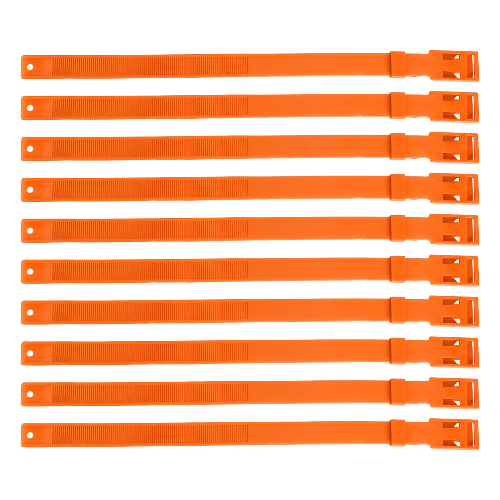 10PCS Goat Collar PU 23 Inch Adjustable Livestock Collar for Farm Animal Cow Horse Sheep Orange