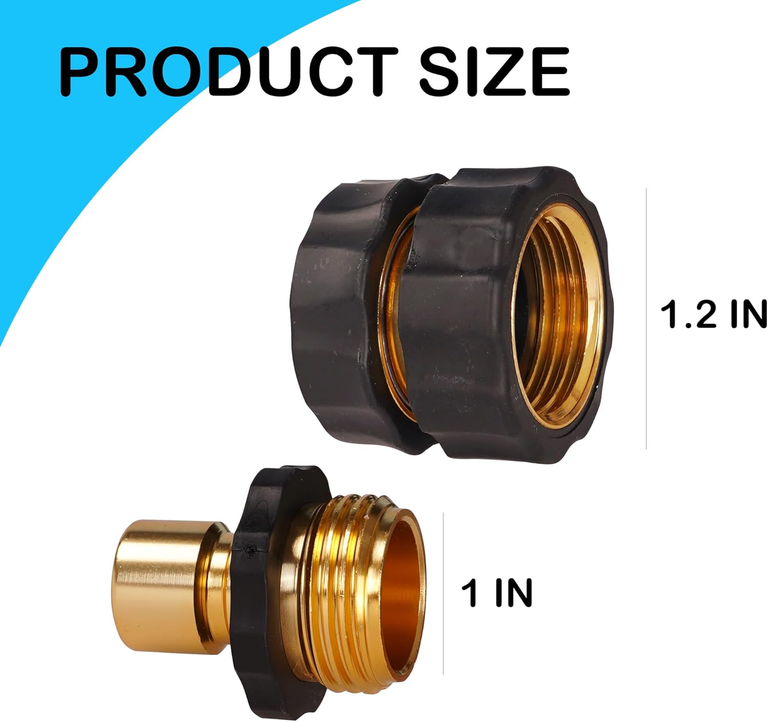 Garden Hose Quick Connector, 3/4 Inch Male and Female Garden Hose Fitting Quick Connector, 3 Female + 6 Male โ image 2