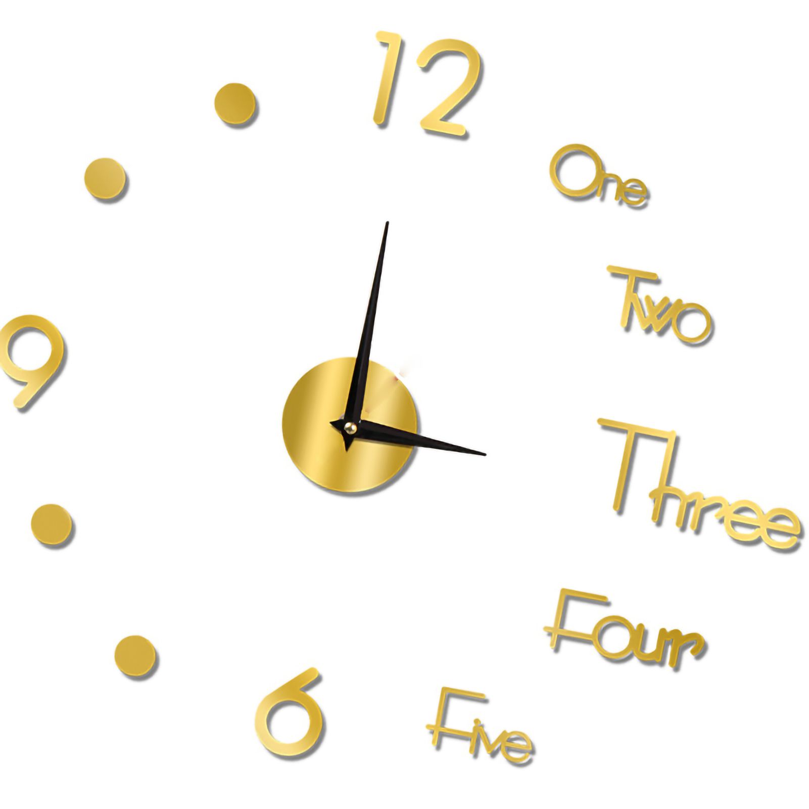 Night Light Wall Clock Frameless Decorative Luminous Silent Clock for Living Room Bedroom Gold Medium 90cm/35.43in โ image 3