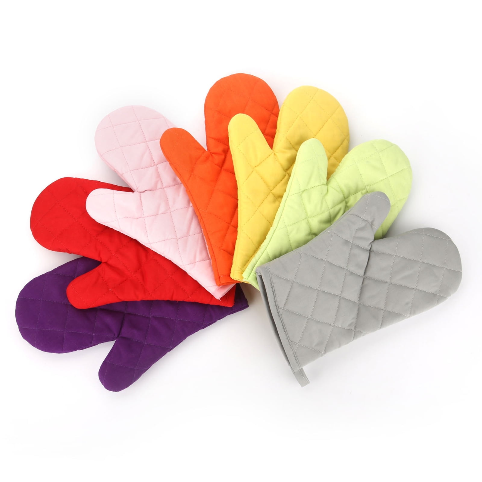 2 Pieces Oven Mitts and Grill Gloves, Non-Slip Cooking Gloves for Baking, Grilling and Everyday Kitchen Use, Red — image 4