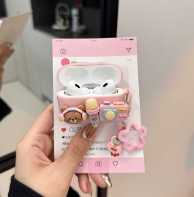 Music Bear Bluetooth Earphone Case + pendant AirPods 1/2 — image 3