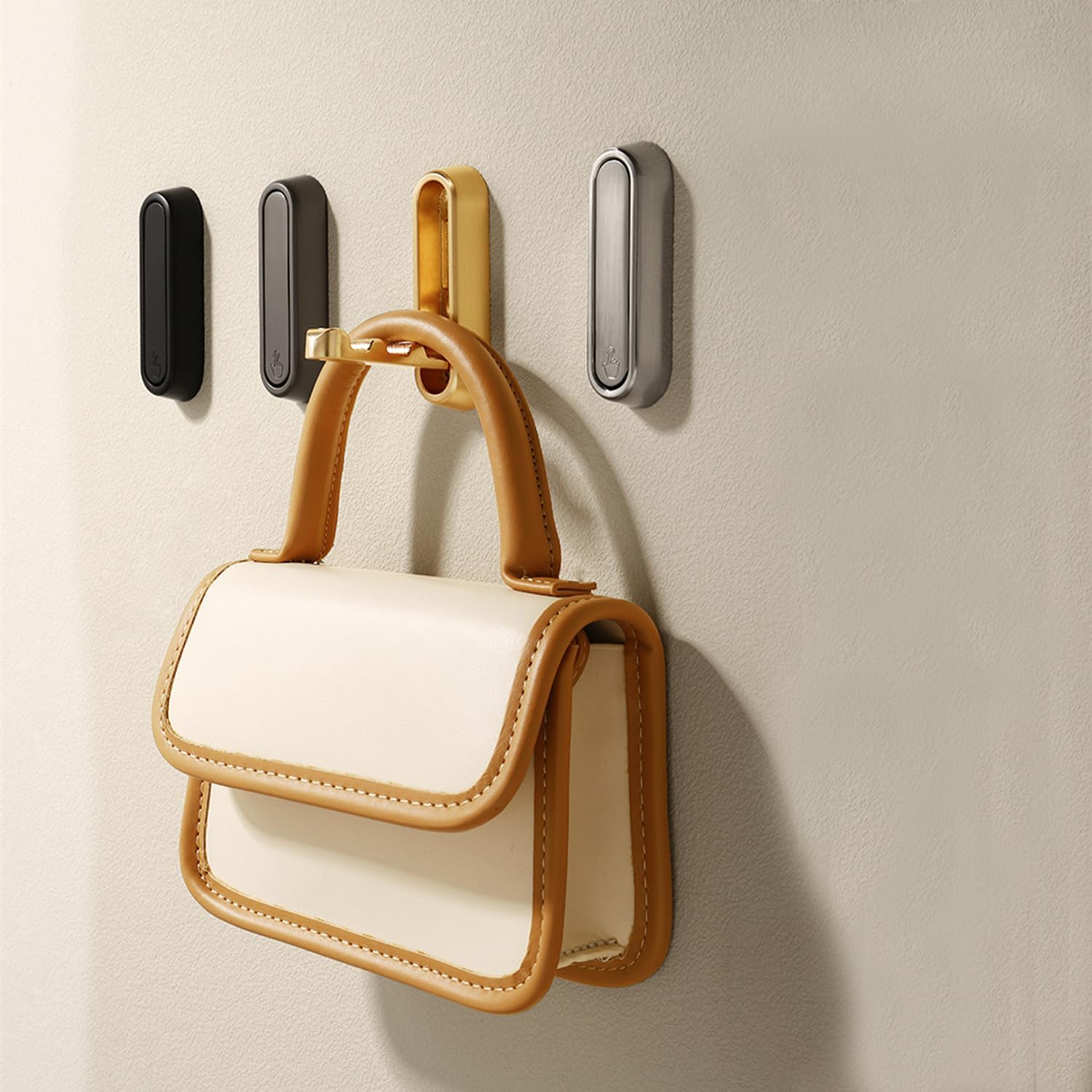 4PCS Folding Coat Hooks, Heavy Duty Wall Hooks Made of Zinc Alloy, Foldable Gold Wall Hooks for Hanging Coats, Scarves, Hats, Bathrobes, Keys, Bags (Gold) โ image 6