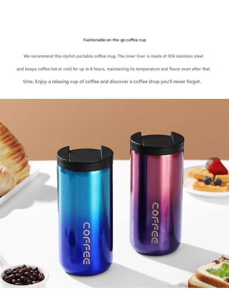 Black Stainless Steel Coffee Mug 500ml Vacuum Insulated Travel Cup 8 Hours Heat Retention Leak-Proof Lid 304 Food-Grade Steel Portable Office Car Tumbler โ image 3