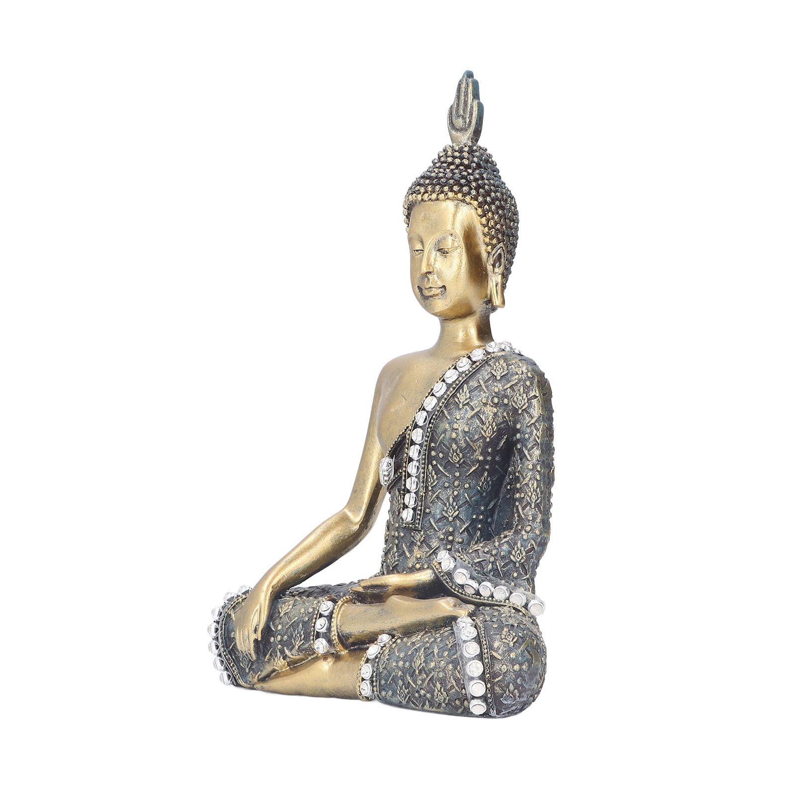 Buddha Ornament Resin Retro Small Decorative Desktop Sitting Buddha Statue for Home Office โ image 5