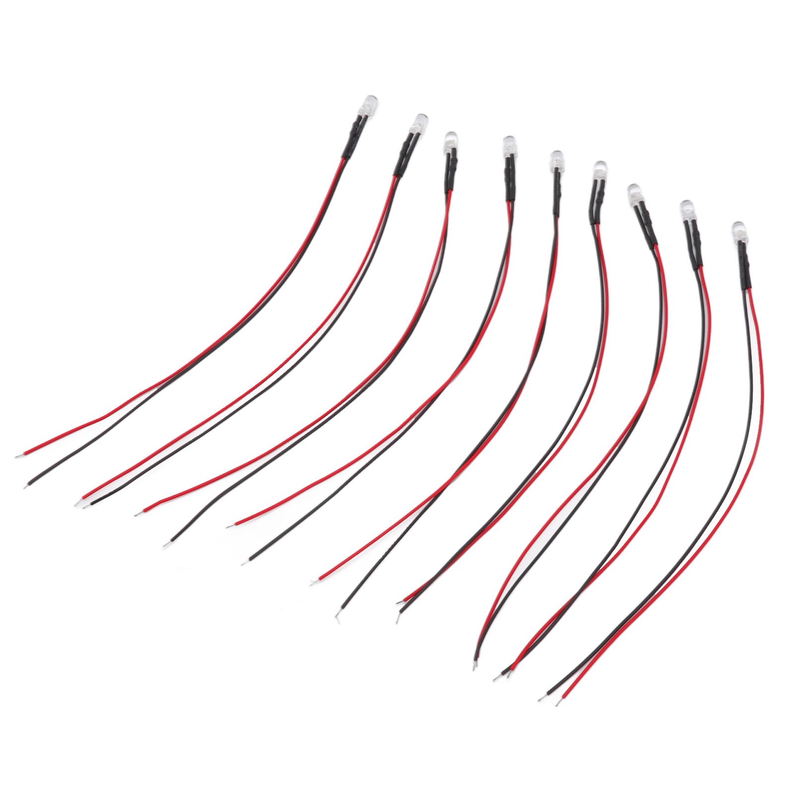 10pcs Lights Emitting Diodes 5mm Prewired Electronic LED Light Diodes for Decoration 5‑12V White Light — image 6