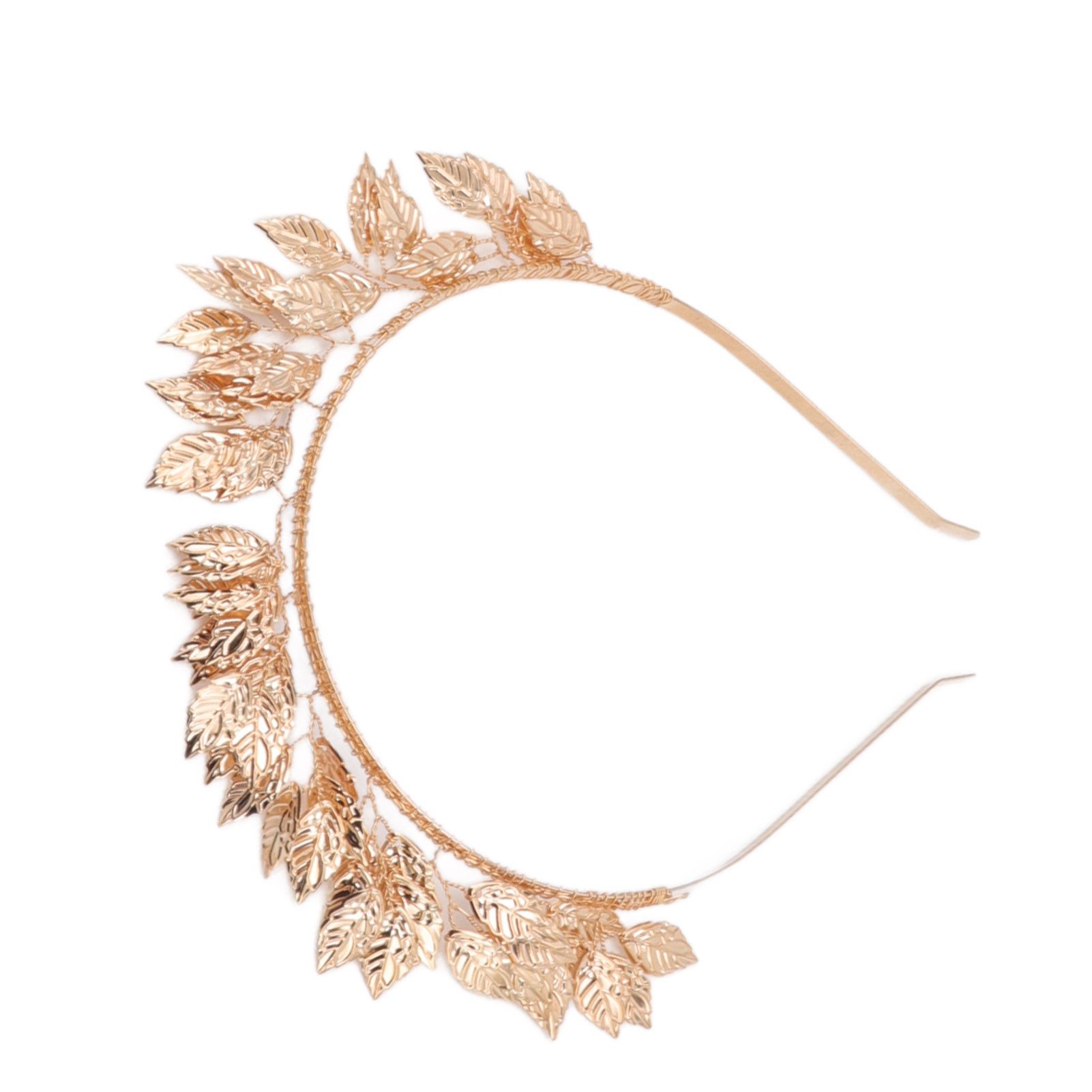 Baroque Metal Leaves Hair Hoop Hand Woven Bridal Headband Alloy Leaf Crown Hair Accessories โ image 5