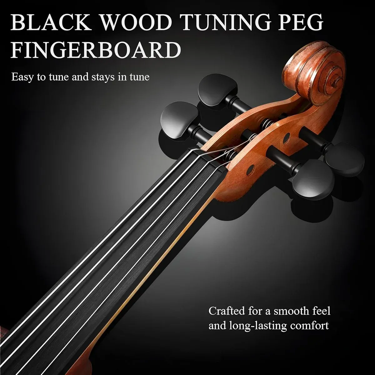 Beginner Violin 4/4 Set Durable Linden Wood for Kids Adults Learning — image 4