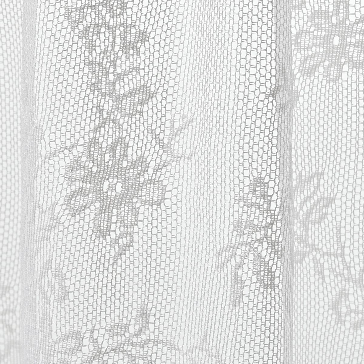 Vintage Lace Kitchen Curtains 2 Panels, Romantic Semi Sheer Floral Over Sink Lacy Cafe Curtain, Elegant Window Short Small Drapes, 75*60cm, Pure White โ image 2
