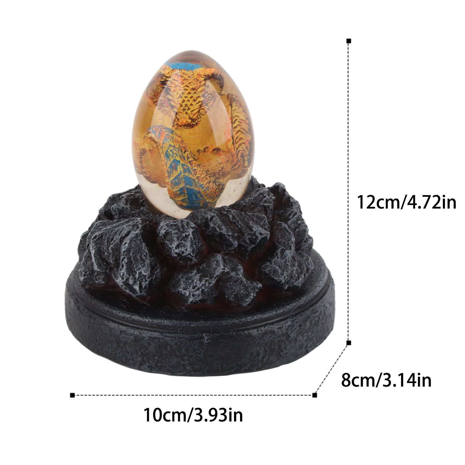 Glowing Resin Saurs Egg Home Ornaments Collections and Gifts for Friends — image 5